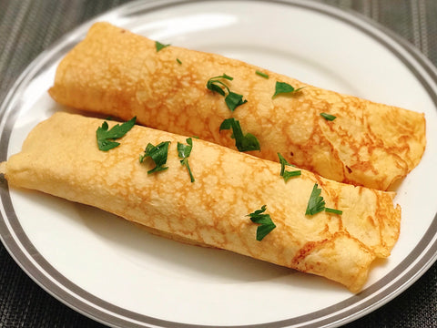 Ham Egg and Cheese Crepes